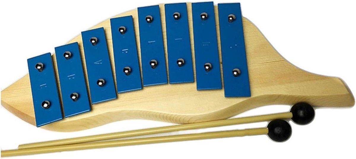 Xylofoon Muziekinstrument - Slagwerk Beiaard - Muziek Leren Spelen - Niet-giftige Materialen - 32 x 13 cm - Blauw