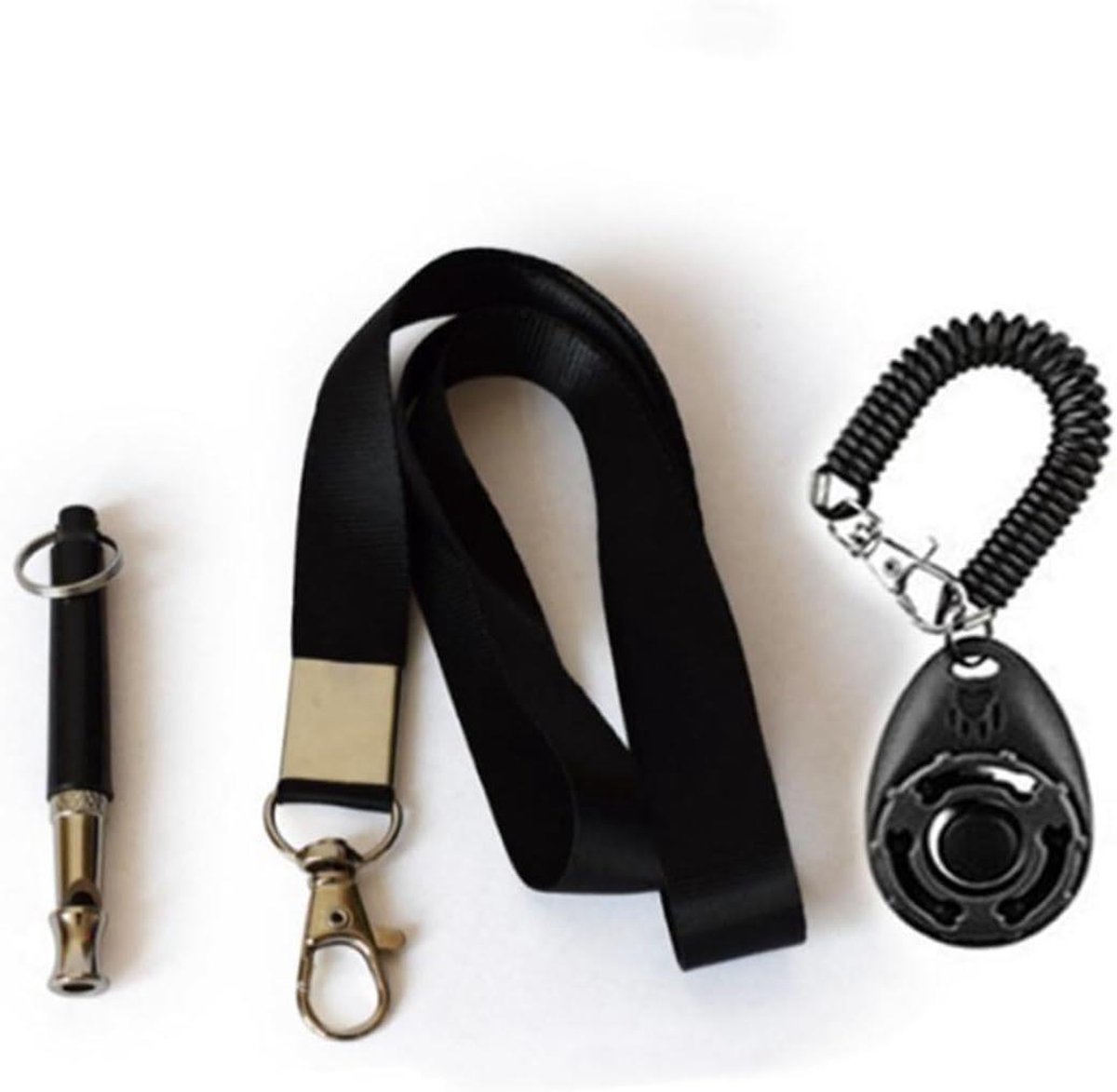Huisdier Trainings Clicker - Honden Clicker Trainingsfluitje - Gedrag Trainen - Duidelijk Herkenbaar Geluid - 50 cm - Zwart