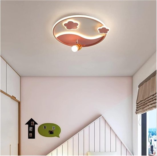 Kinder Plafondlamp - Nachtlamp Kamerlamp - Kinderslaapkamer Inrichten - Cartoon Design - 1 Stuks - Roze — afbeelding 2