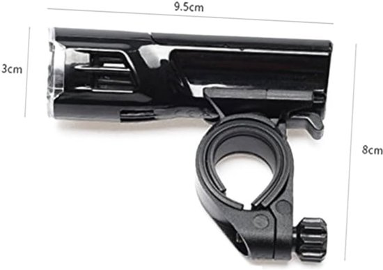 VHV - Fiets Voorlicht LED Batterijgevoed - LED Koplamp Fiets voor Nacht Rijden - 3 lichtstanden, 3 x AAA-batterijen, 3 LED, waterbestendig ontwerp - voor Mountainbike, Racefiets, Stadsfiets, E-bike en Woon-Werkverkeer — afbeelding 3