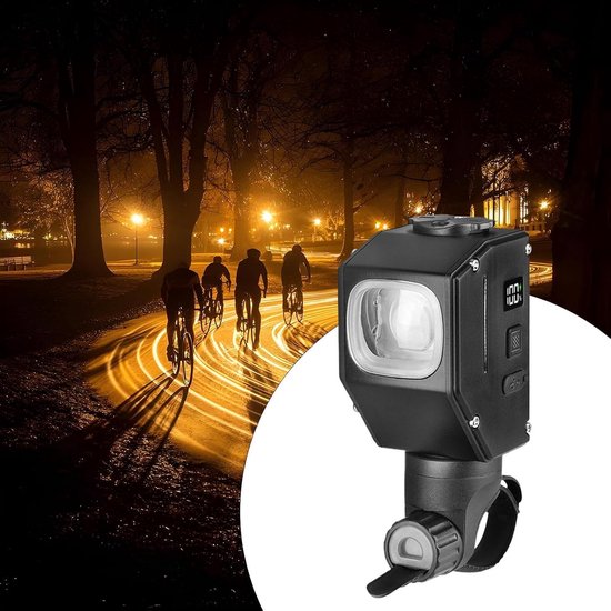 VHV - Scooter Fietsverlichting Voorlicht - Waterdichte LED Koplamp voor Fiets en Step - 2000 lumen, 8 lichtstanden, waterbestendig ontwerp - voor Fiets, Elektrische Step, Skateboard en Avondritten — afbeelding 3
