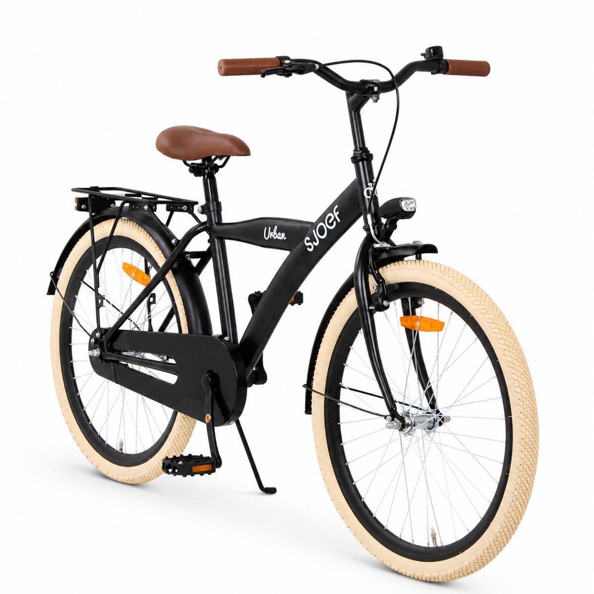 SJOEF Urban Jongensfiets 24 inch - Kinderfiets 8 t/m 12 jaar - Fiets 24 inch - Mat Zwart