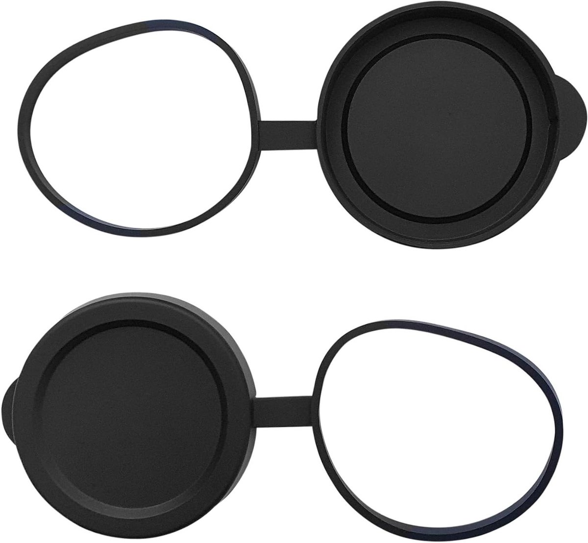 Lenzenkap Set - Beschermkap Objectief - Optiek Beschermen - Flexibel Rubber - 59mm Binnendiameter - Zwart