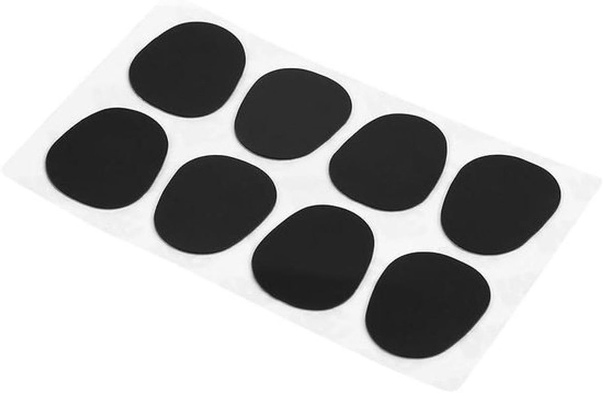 7-delige mondstuk patch set voor saxofoon en klarinet (zwart, 0.8/0.5/0.3 mm dik)