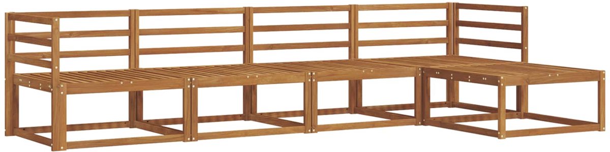 vidaXL Buiten - bank - set - 5 - st - 5-zits - Naturel - Massief - Acacia - Hout