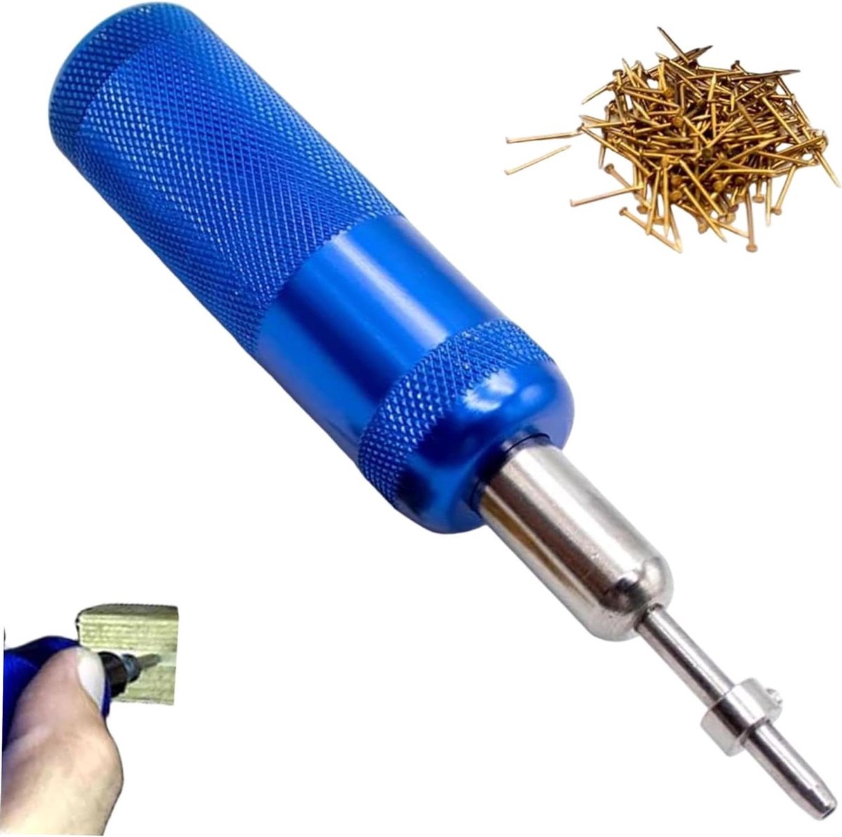 Spijkerzetter - Spijkerpistool Duwer - Modelbouw - Metalen Constructie - 51 inch - Blauw