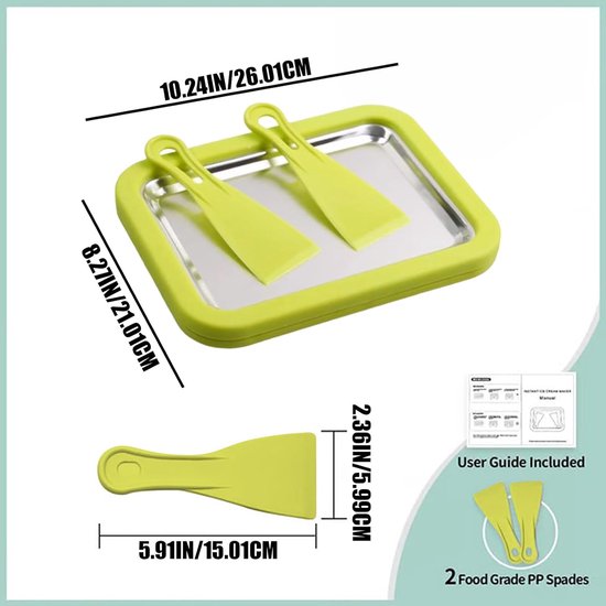 Instant ijsmachine - Dessert maker Sorbet machine - Desserts maken - Krachtige vriesplaat - 22 x 17 x 5 cm — afbeelding 4