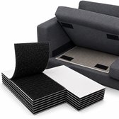 GLODI GOODS® Klittenband zelfklevend patches set van 10 – dubbelzijdig voor bankkussen – naaibaar kussen montage strip – 20 x 10CM