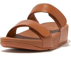 Fitflop Slipper Lulu Dias en cuir réglables Light Tan Cognac