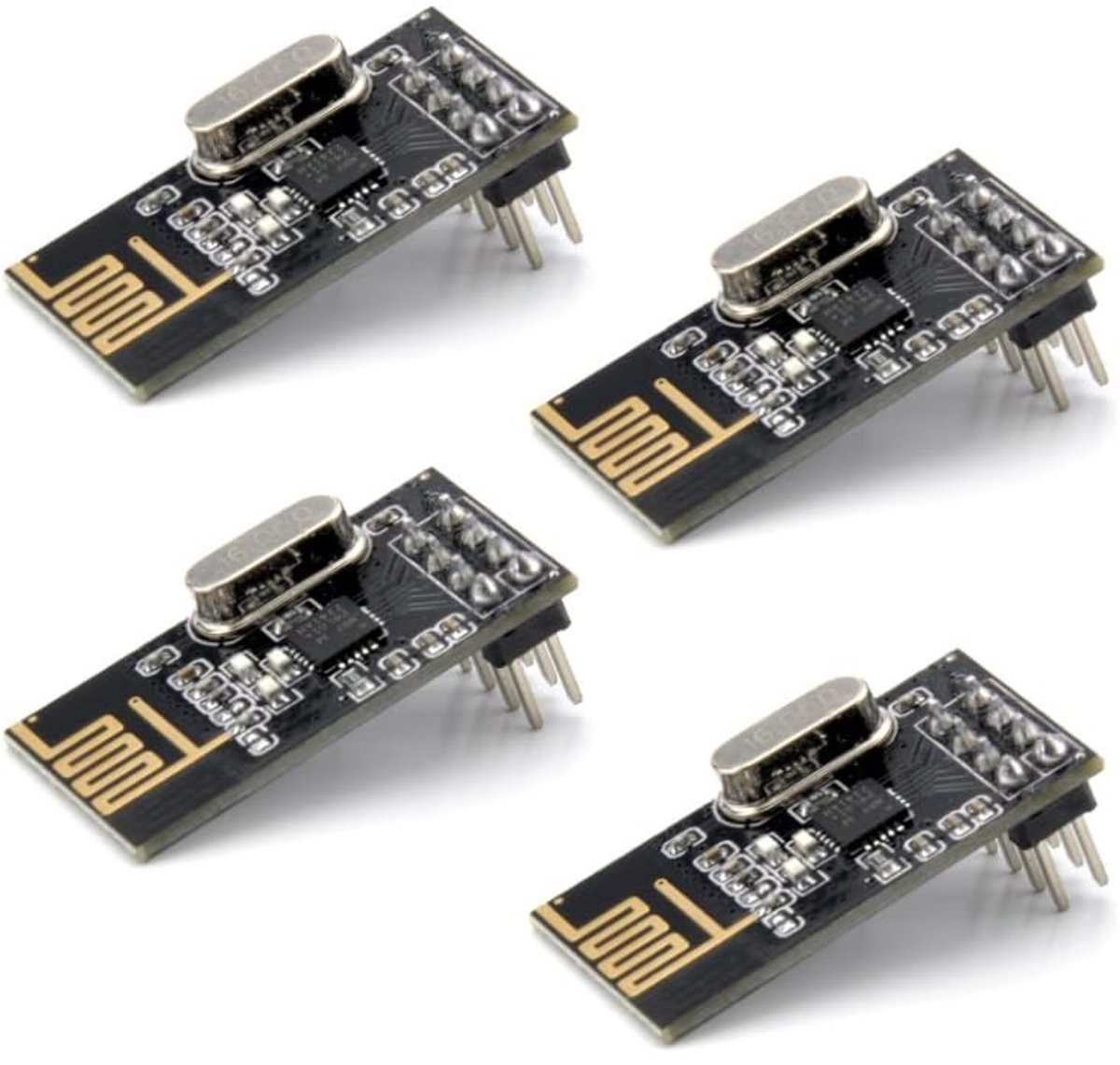 ONF3 - Draadloze Transceiver Module - nRF24L01 - 2.4G RF - 4 stuks - Voor MCU ARM PIC - Geschikt voor draadloze communicatie - Ideaal voor proje...