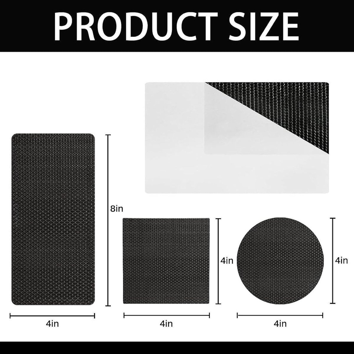 Trampoline Reparatiepatches - Matten Herstel Kit - Trampoline Onderhoud - Waterdicht TPE Materiaal - 16x20 cm - Zwart