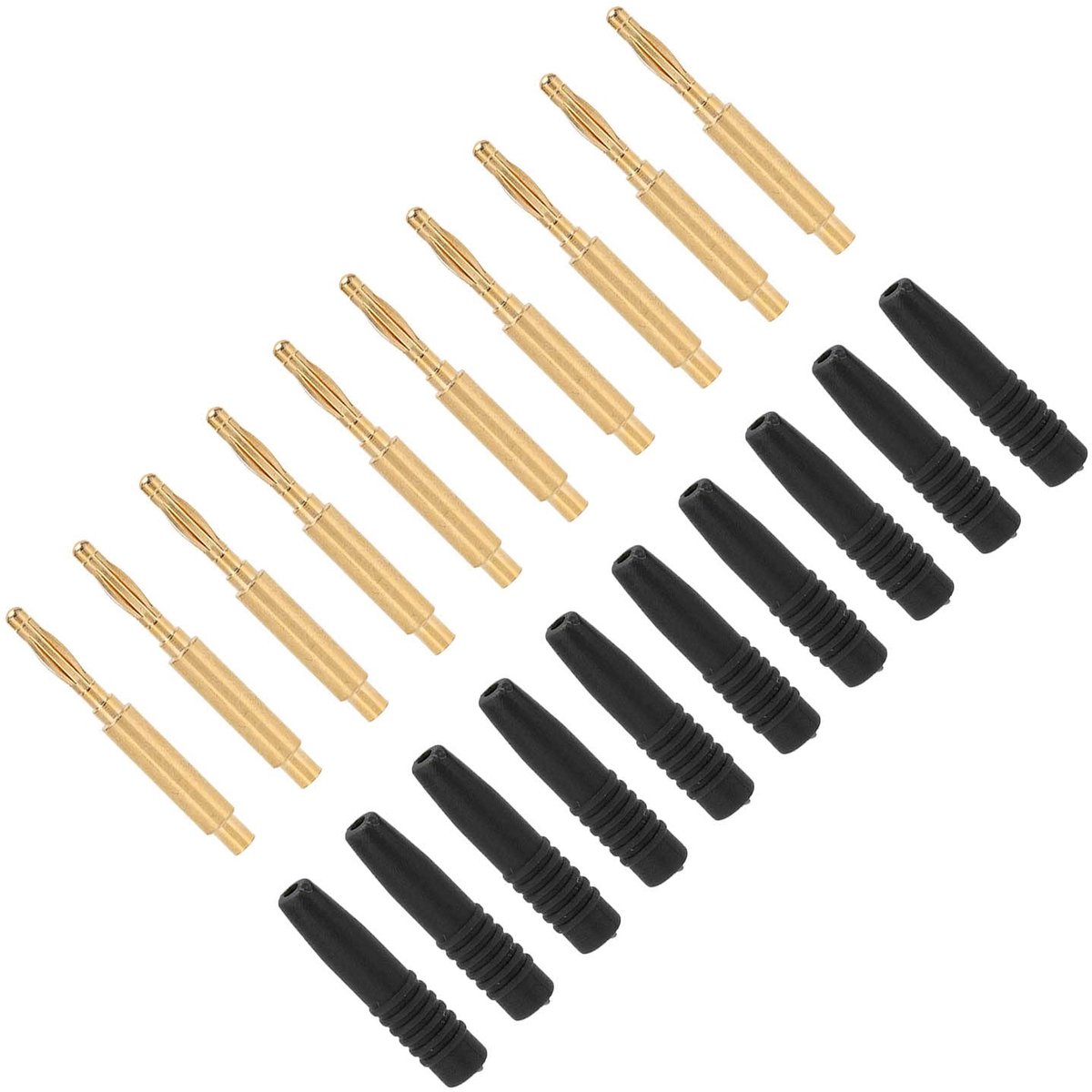 XINL Metal Banana Connector - Gold Plated, Veilig en Nauwkeurig voor Testapparatuur - Zwart