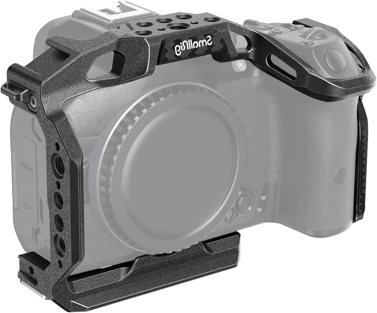 Camera Cage met Snelle Ontgrendelplaat voor Arca Standaard, Koudschuh, NATO Rail en Draadgaten - Ideaal voor Canon R7 Video Rig en Accessoires