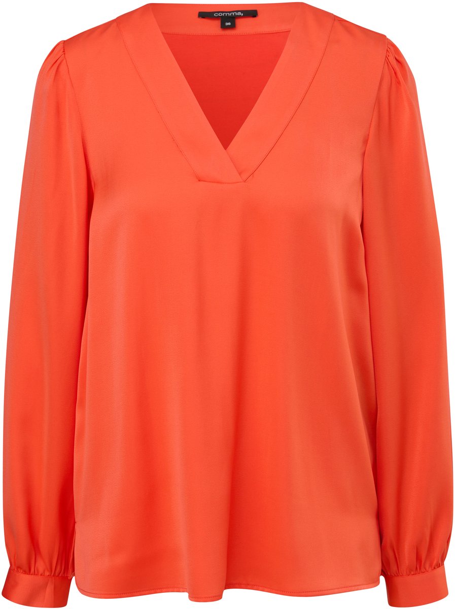 comma - female - Satijnen blouse van viscosemix
