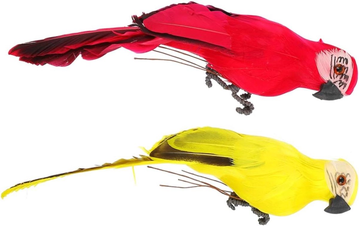 Simulatie Papegaai Ornamenten - Kunstvogel Decoratie - Tuin Decoratie - Levensecht Ontwerp - 27x6x5cm - Diverse Kleuren