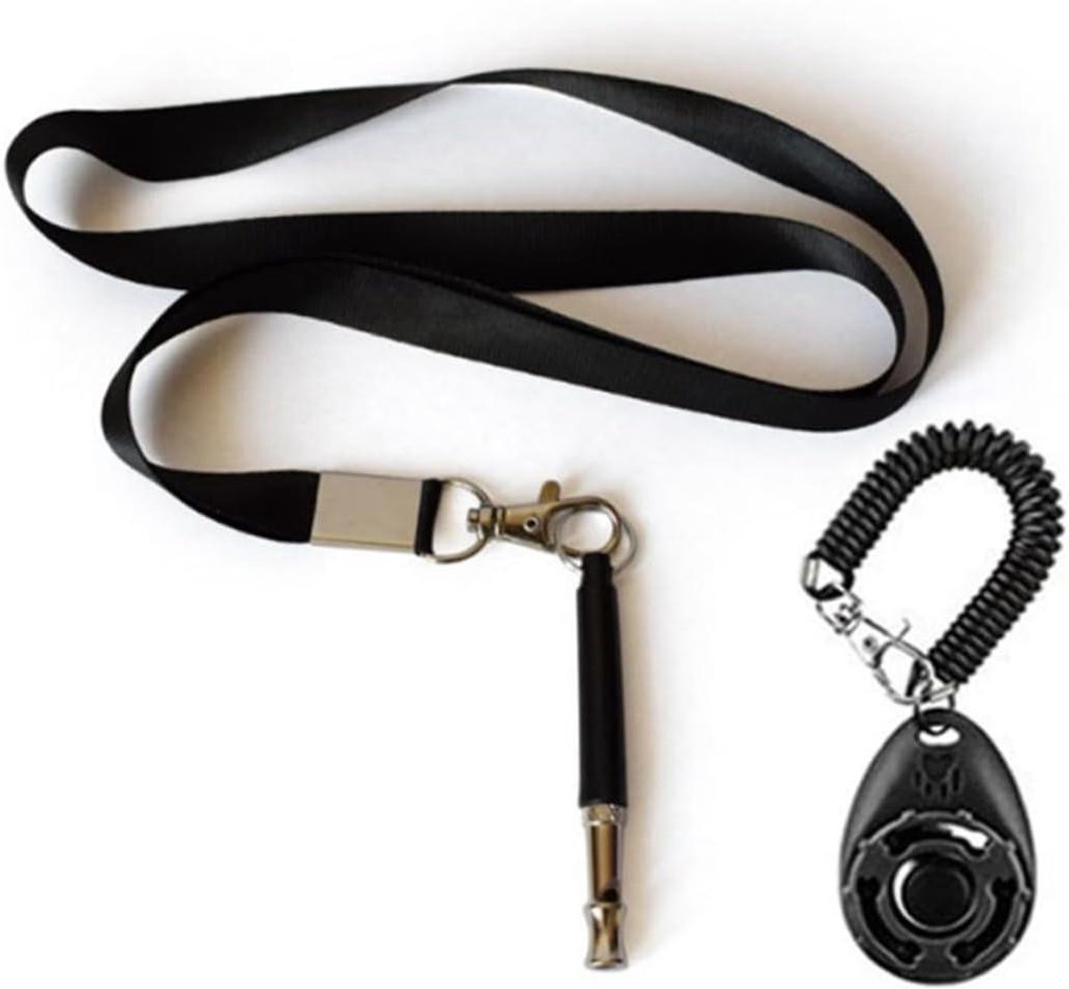 Honden Trainings Clicker - Huisdier Clicker - Gedrag Trainen - Inclusief Polsband - 50 cm - Zwart