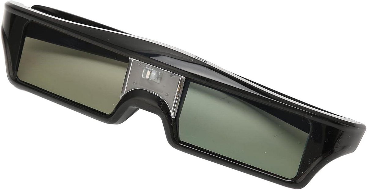 3D DLP-bril - Actieve Sluiterbril - 3D Films Kijken - USB Oplaadbaar - 95 g - Zwart