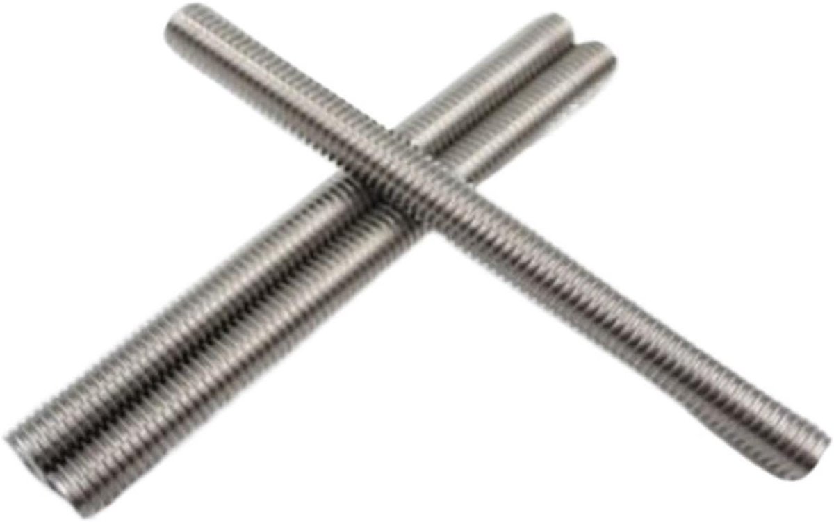 Draadstang M8 - Volledige schroefdraad - Montage bevestiging - Roestvrij staal 304 - 160mm - Zilver