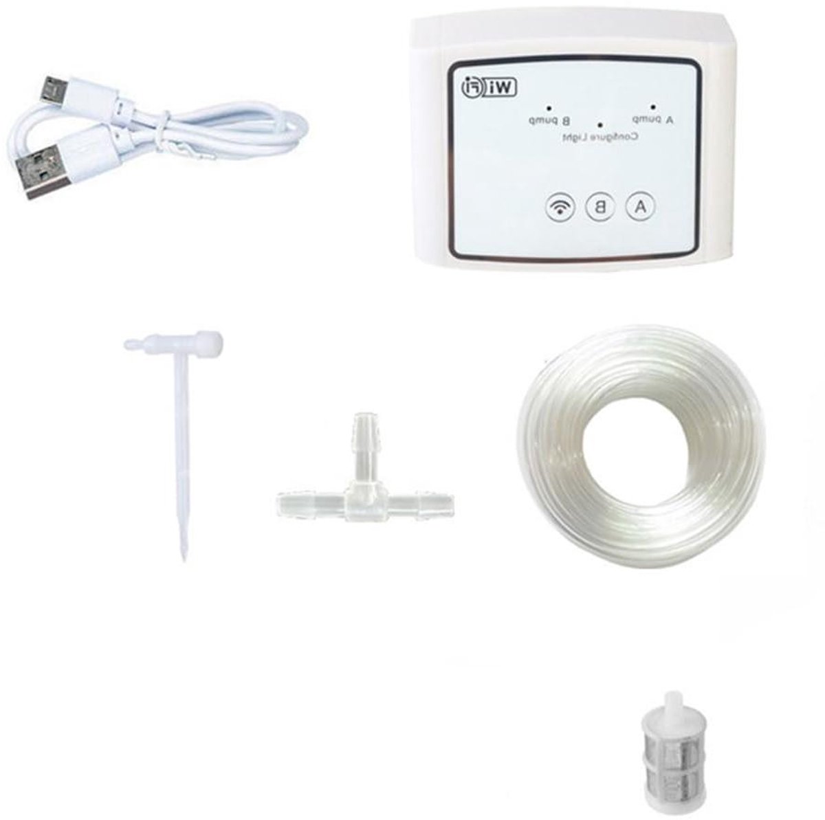 Intelligent Irrigatiesysteem - Automatisch Bewateringssysteem - Planten Verzorgen - Dubbele Pomp - Voor 20 Potten - Wit