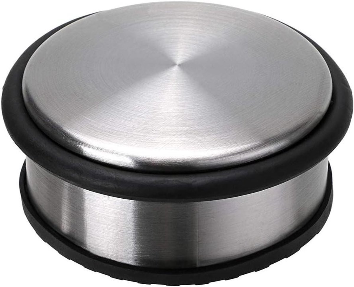 Vloer deurstopper - Deurvastzetter - Ventilatie - Geen boor montage - 236 ponden - Zilver