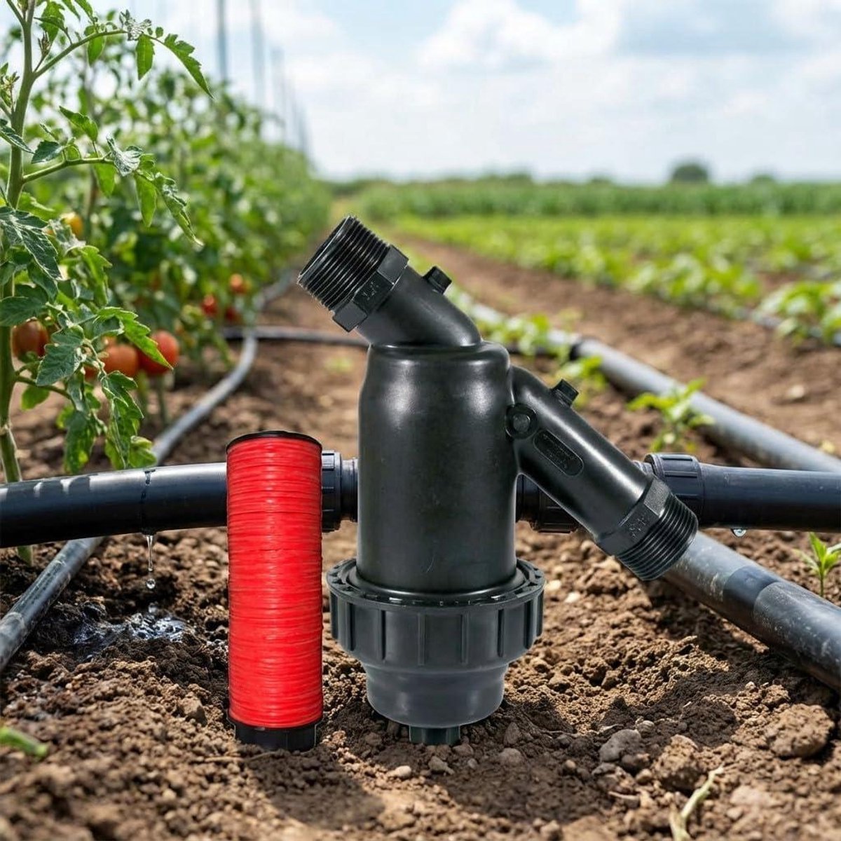 Ringfilter voor buizen - Irrigatie filter - Schoon water - 120 mesh capaciteit - 2 inch - Wit Grijs