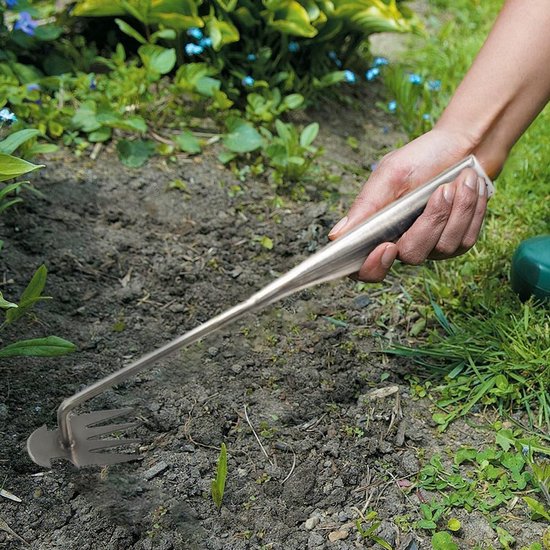 Onkruidwieder - Onkruidtrekker Tuin - Onkruid Verwijderen - 4 Scherpe Tanden - 27 cm - Metaal van Merkloos	 — afbeelding 3