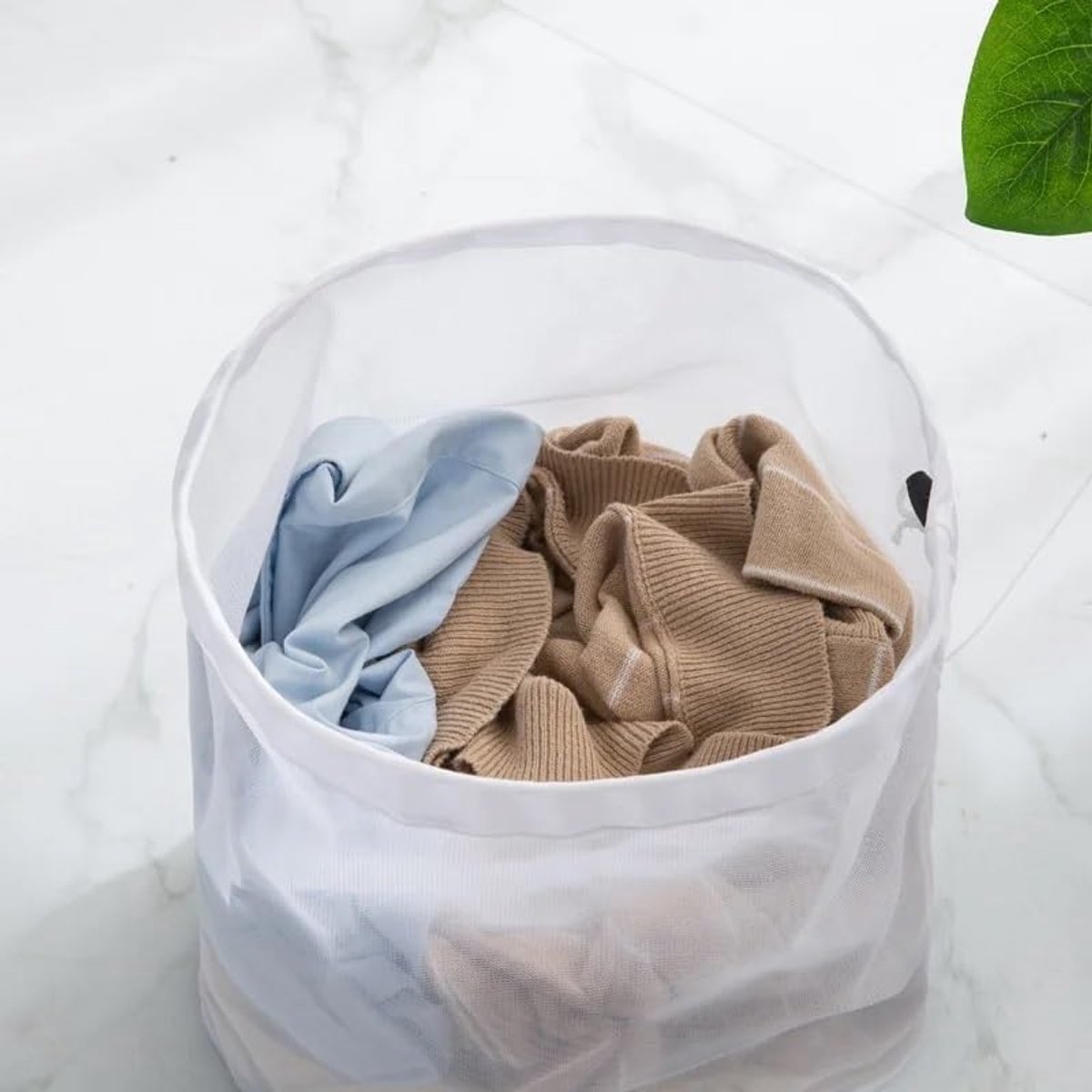 Was Sorteerzakken - Honingraat Mesh - Kleding Sorteren - Duurzaam Ademend - 50x60cm - Wit