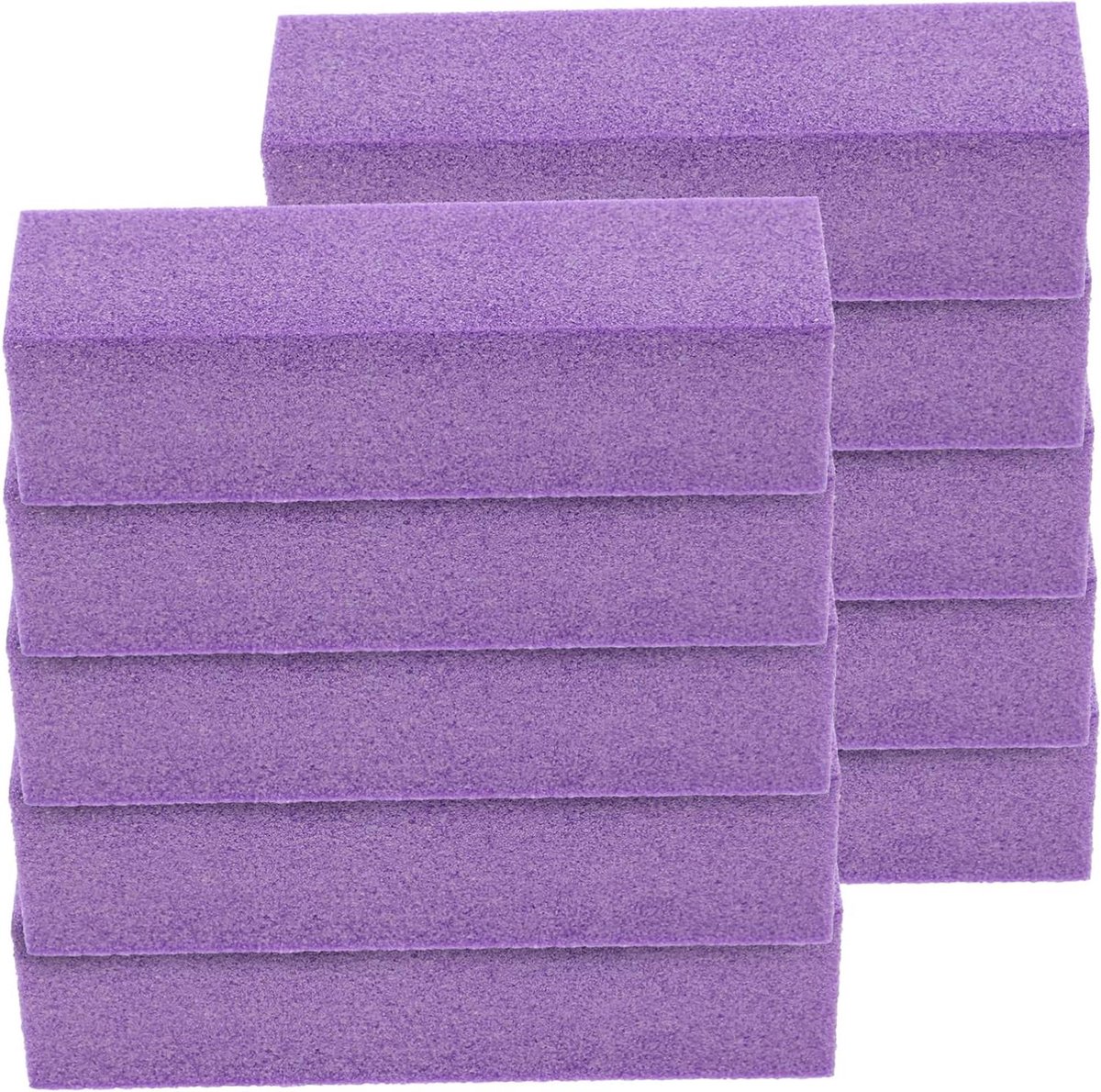 Nagelvijlenset 10 Stuks - Nagelvijlen Polijstvijlen - Nagels Vormgeven - Gladde Nagel Afwerking - 95 cm - Paars