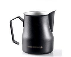 Melkschuim Pot - Juskom Espresso - Koffie Latte Art - Scherp Mondstuk - 500 ml - Zwart