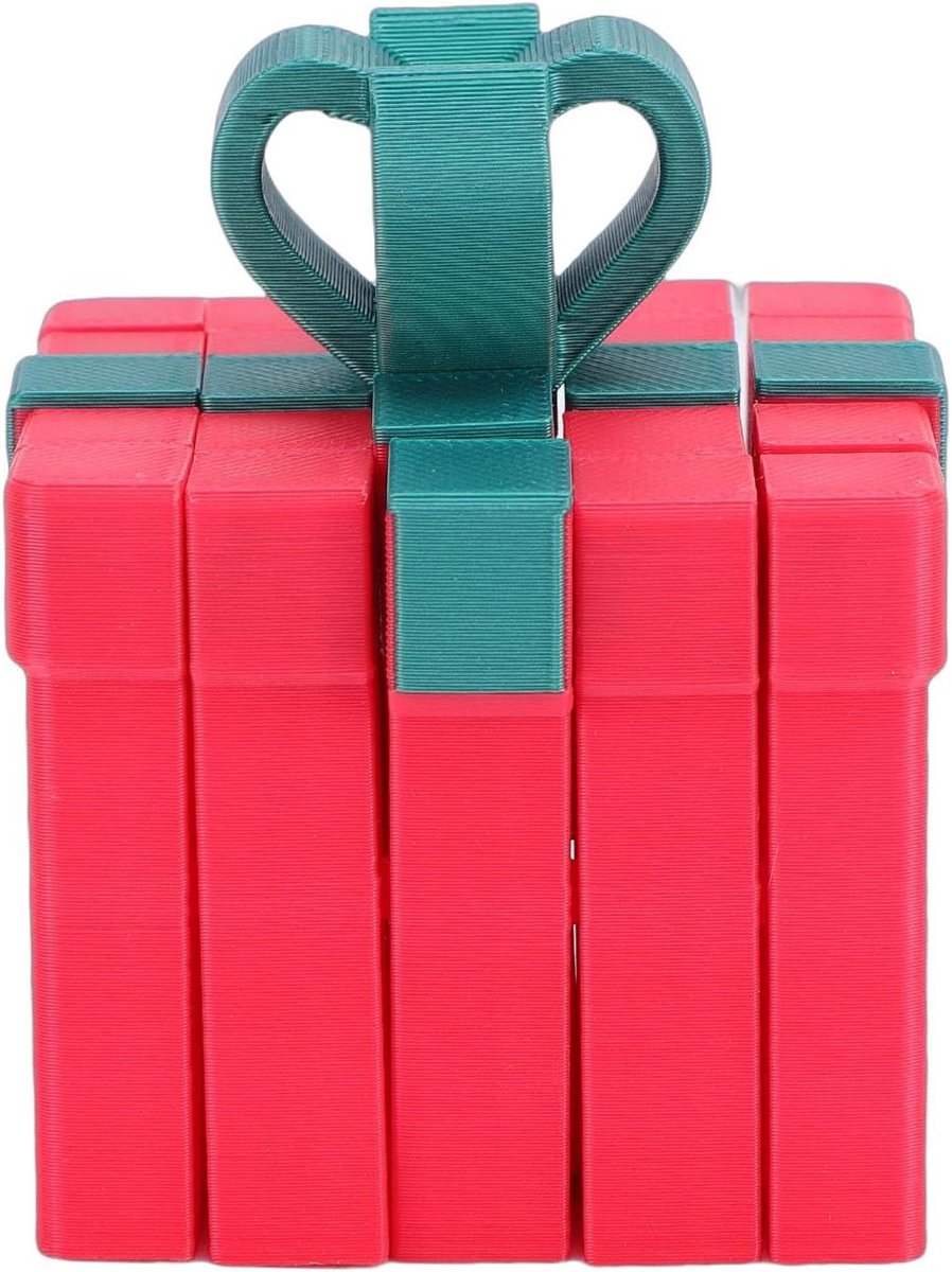 3D Puzzeldoos - Geometrische Doos - Ruimtelijk Denken - Fijne Details - 65x5x5cm - Rood Groen