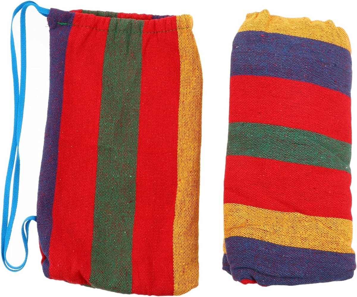 Camping Hangmat - Canvas Swing - Buiten Ontspannen - Opvouwbaar en Compact - 200x100 cm - Rood