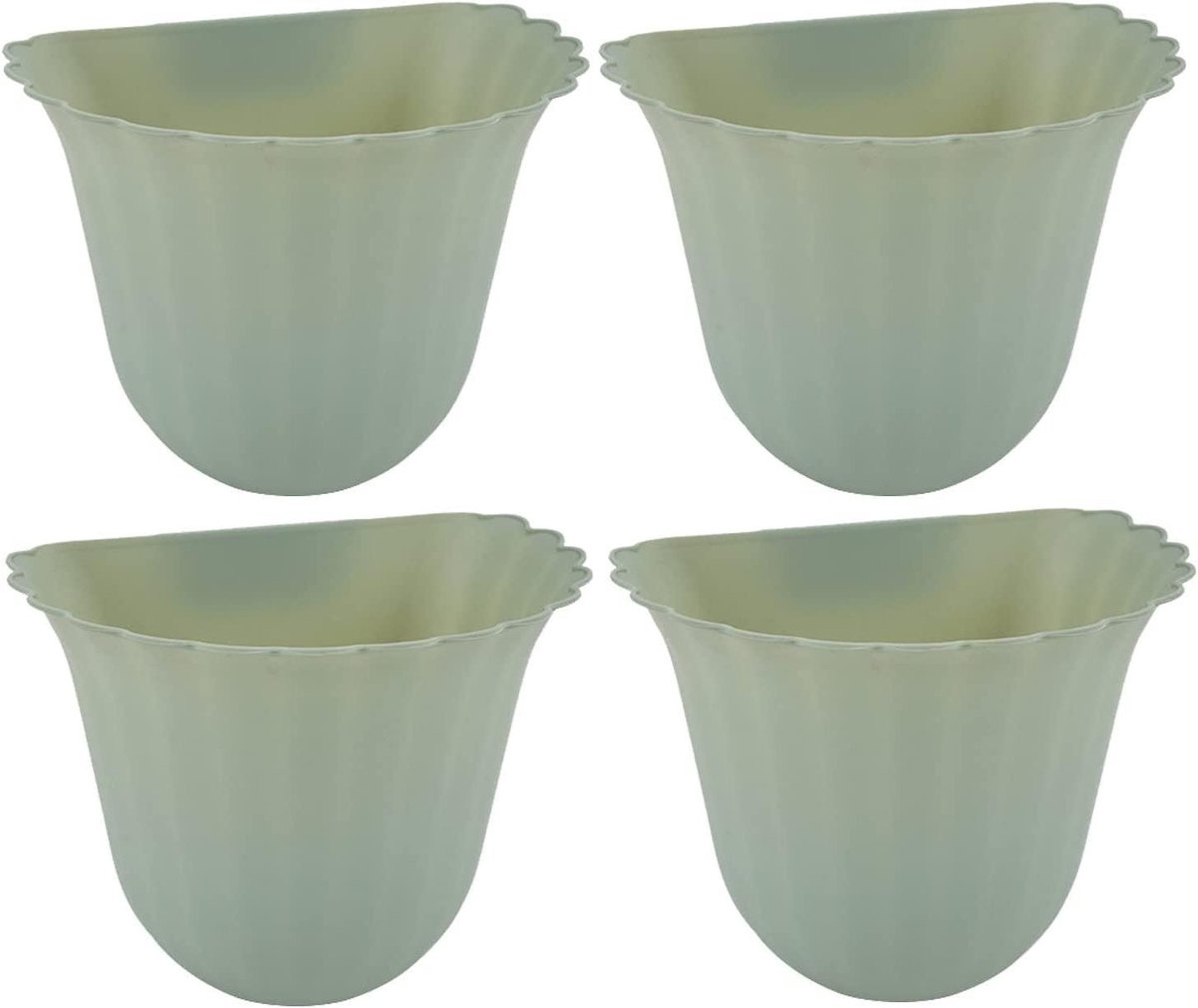 Hangende Mini Prullenbak - Afvalemmer Keuken Badkamer - Afval Scheiden - Inklapbaar Bloemvormig - 4 stuks - Groen