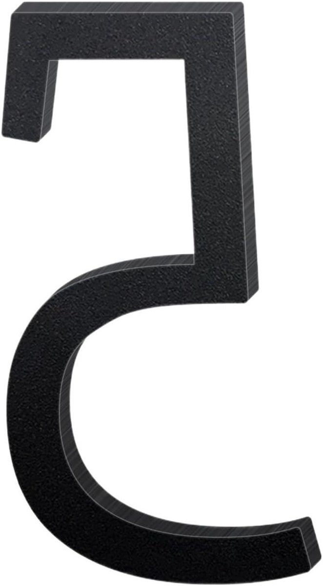 Huisnummer Aluminium - Adresnummer Metaal - Huis Identificatie - Drijvend Effect - 6 inch - Zilver
