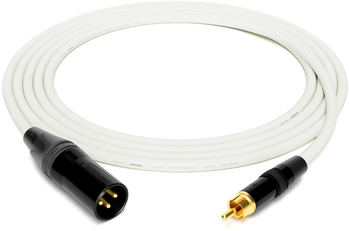 Studio Kabel - Professionele Audio - Opnames Maken - Quad Structuur - 7 meter - Wit