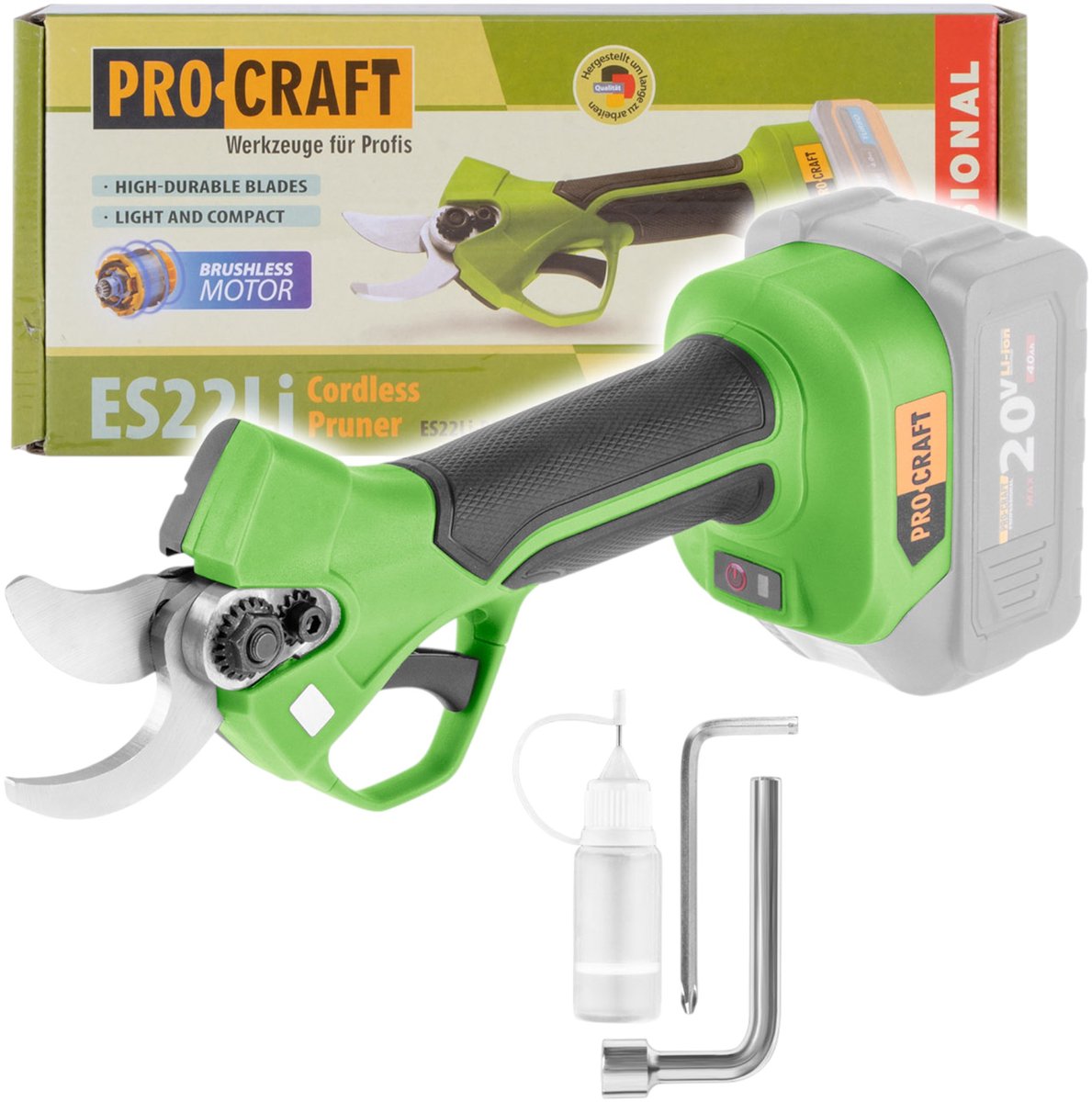 Procraft ES22Libb accu-takkenschaar 20 V 25 mm borstelloos Solo - zonder accu, zonder oplader