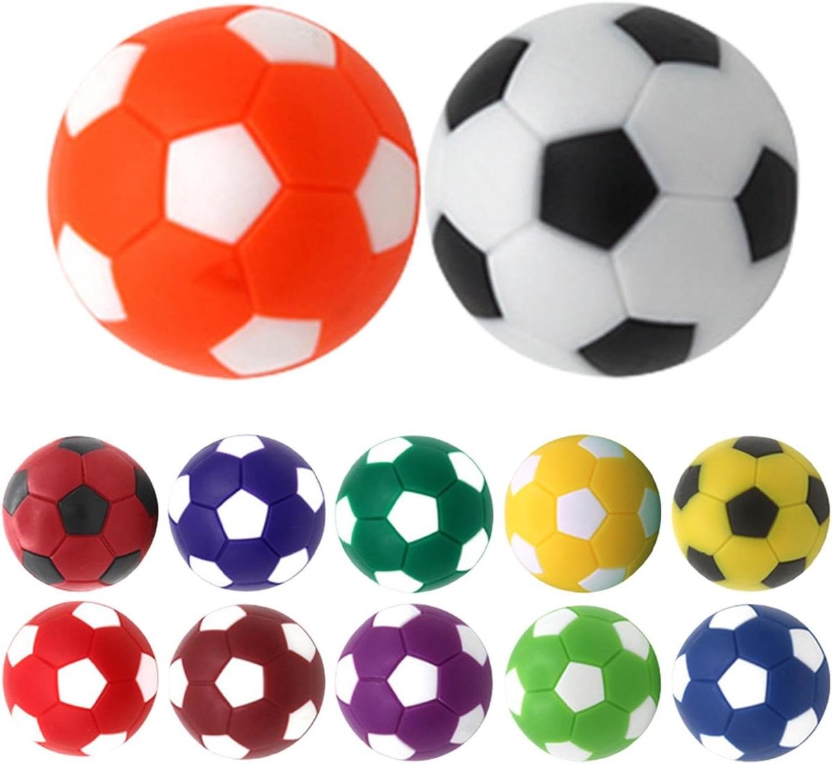 Tafelvoetbalballen Set - Kleine recreatieballen - Tafelspel Plezier - Duurzaam ABS Materiaal - 12 Stuks - Gekleurd