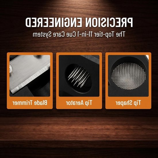 Multifunctioneel 11-in-1 Snooker keu-puntenvorm en reparatiegereedschap, biljartaccessoire voor precisie, draagbaar en handig, 8 x 3 x 3 cm — afbeelding 4