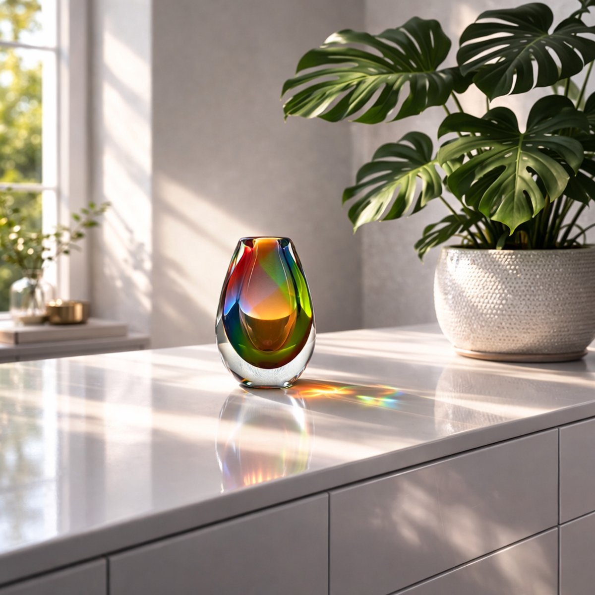 Kristalglas Leerdam Regenboog In Kristal – Een Dans Licht En Kleur - Regenboog - Voor Binnen - Tafel