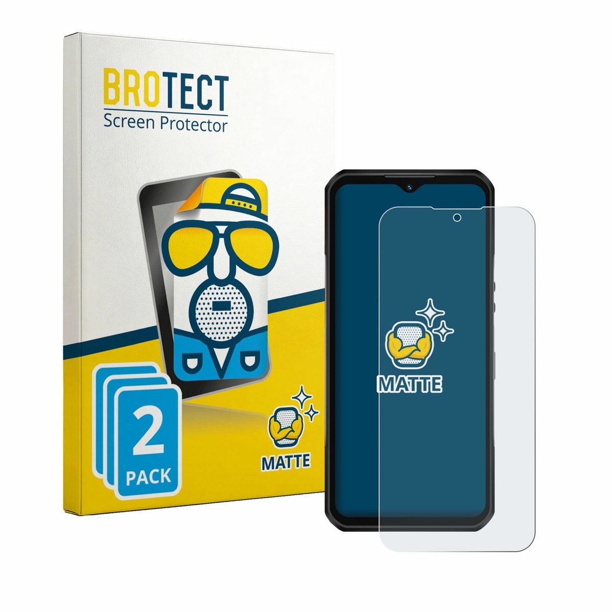 BROTECT - Screenprotector voor Oukitel WP66 - Folie Beschermfolie matte 2 Stuks