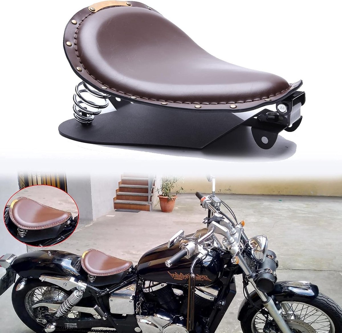 Motorfiets Zadelkussen voor Comfort, Geschikt voor Bobber, Solo en Sportster Modellen, Perfect voor Lange Rit