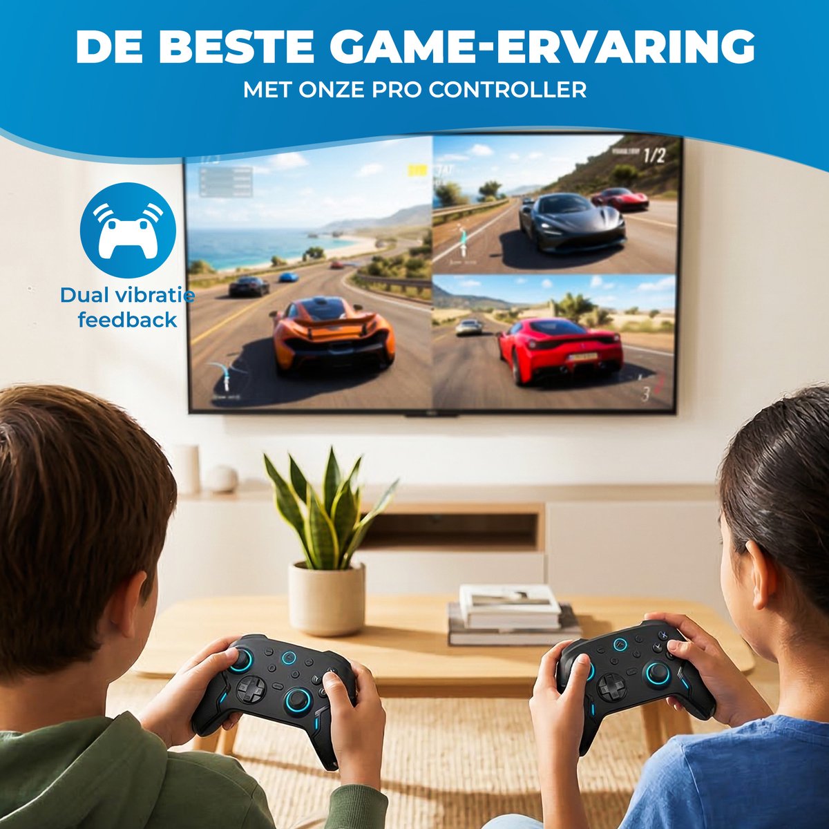 Draadloze Pro Controller - Geschikt voor Nintendo Switch en Nintendo Switch 2 - Macro Knoppen - RGB Verlichting - Hall Effect Joystick - Ergonomische Grip - Zwart – foto 2