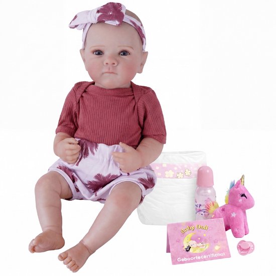 Poupées réaliste Bosstony Nika - 1,1 kg - 45 cm - Bébé reborn - Pop Accessoires de vêtements pour bébé - Bébé reborn - Bébé pour personnes atteintes de démence - Pop reborn Poupées