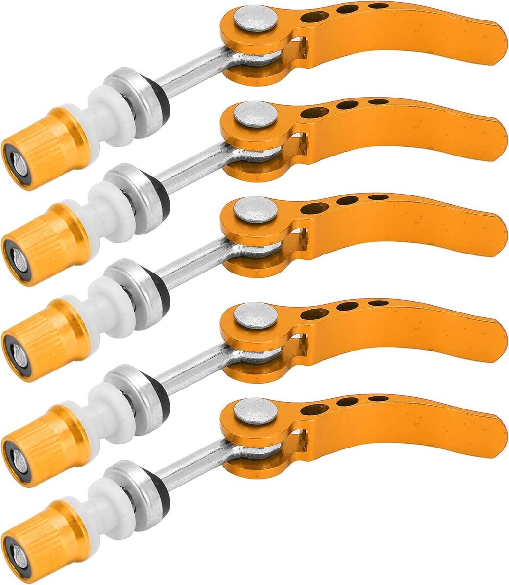 Zadelpenklemmen Fiets - Zadelklemmen Set - Fiets Zadel Verstellen - Snelle Montage - 5 stuks - Goud