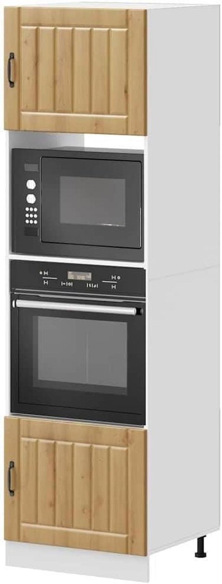 Ovenombouwkasten - Keukenkast Oven - Keuken Organiseren - Ruimtebesparend Design - 60 x 57 x 207 cm - Artisan-eiken