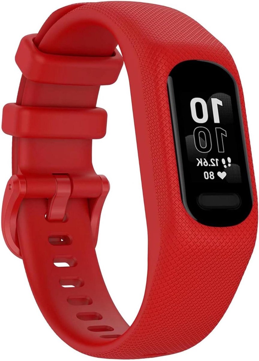Horlogeband - Polsband Armband - Fitness Tracker - Verstelbaar - Groot formaat - Rood