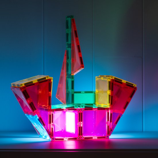 CONNETIX - Magnetisch Tegels - Raketpakket met licht - 30 Stuks - Magnetisch Speelgoed — afbeelding 5