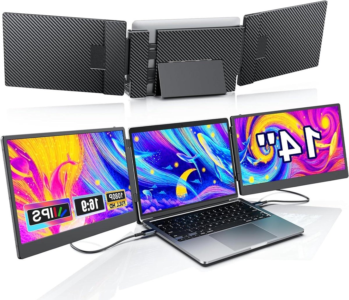 Laptop Monitor Uitbreiding - Draagbare Scherm - Productiviteit Verhogen - Snelle Responstijd - 14 Inch - Zwart