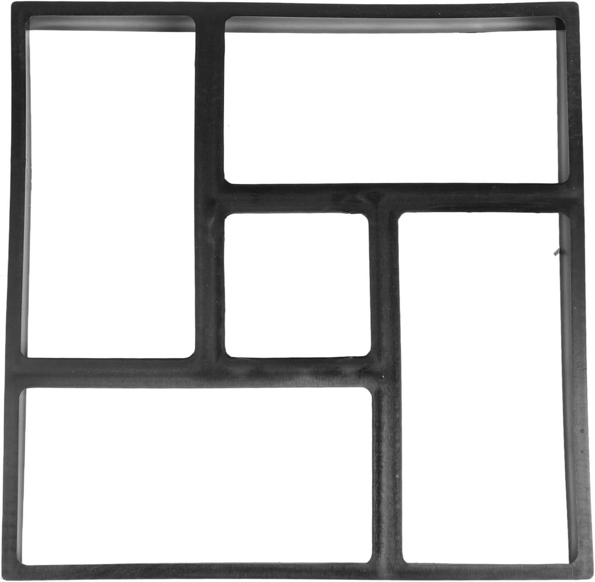 Betonvormen Bestrating Vierkant - Pad Schimmel Beton - DIY Tuinpad Maken - Herbruikbaar Kunststof - 5 Raster - Grijs