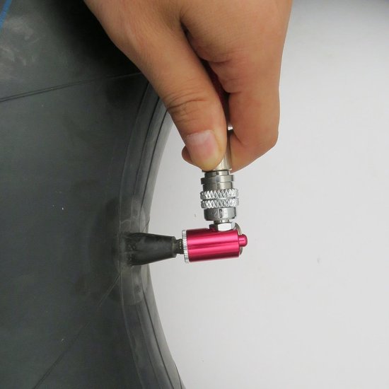Opblaasmondstuk - Luchtpomp adapter - Speelgoed opblazen - Duikfles aansluiting - 33x30x16 mm - Aluminium — afbeelding 3