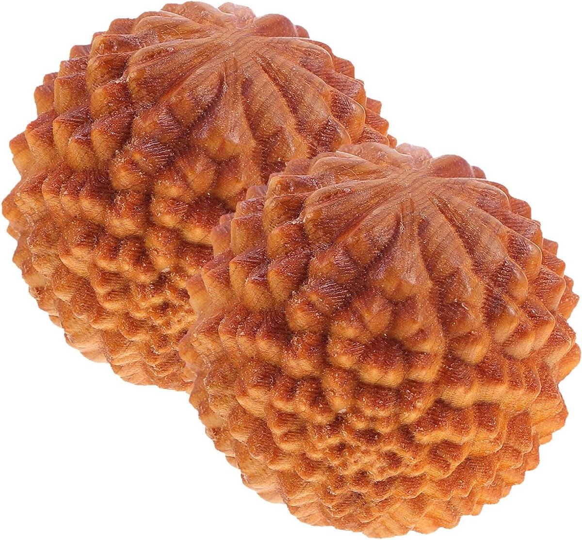Houten Massage Ballen - Bal voor Handen - Handmassage Oefeningen - Gladde Textuur - 4 cm - Houtkleur